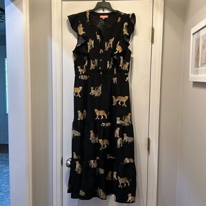 NEW! THML FLUTTER SLEEVE CHEETAH PRINT DRESS